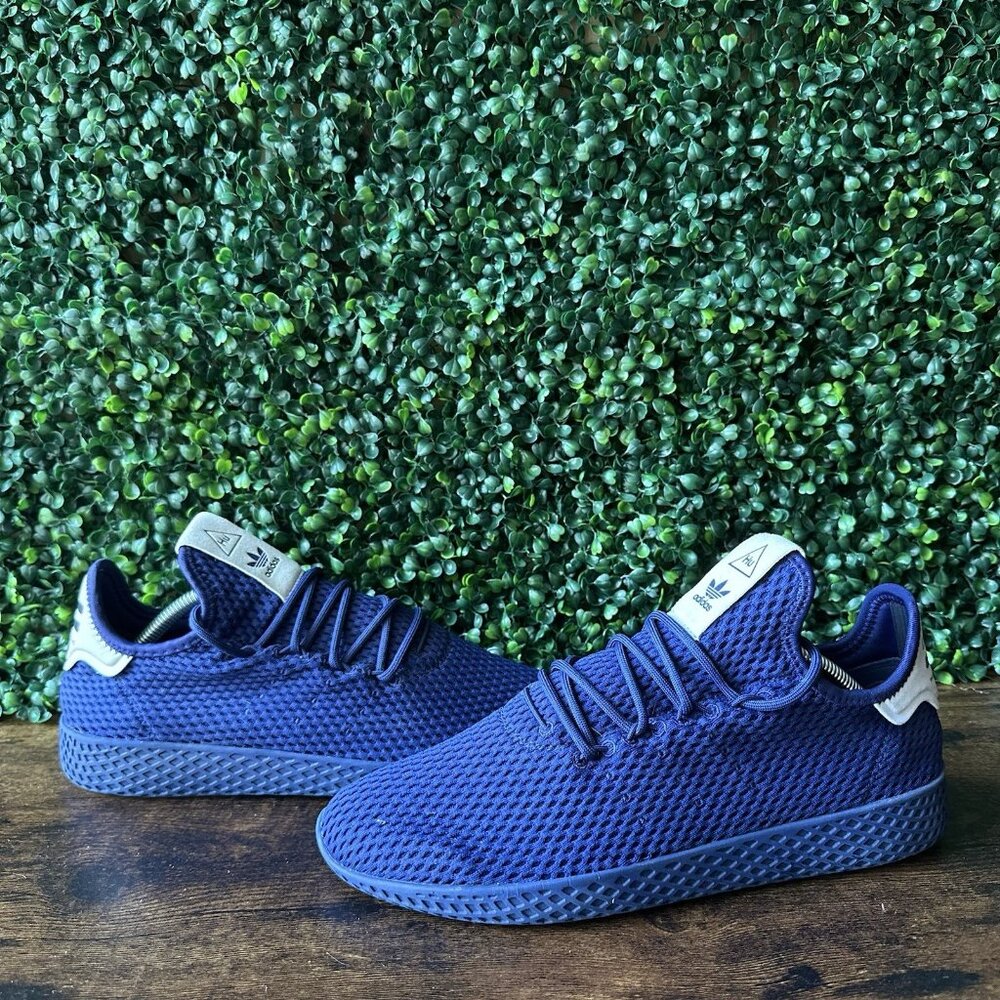Adidas Pharrell x Tennis Hu Dark Navy Blue Men Size 9 Shoes BY8719 Sneakers